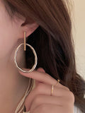 Momentlover Geometric Contrast Color Earrings Accessories