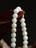 Momentlover National Jade Beads&Flower Handmade Bracelet