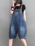 Momentlover Artistic Retro Loose Sleeveless Split-Joint Overalls