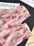 Momentlover Tiered Lace-Up Floral Printed Puff Sleeves Loose Cold Shoulder Mini Dresses