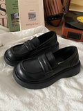 Momentlover Split-Joint Round-Toe Platform Shoes Mary Janes