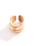 Momentlover Solid Color Geometric Rings Accessories