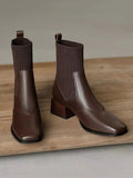 Momentlover Split-Joint Solid Color Chelsea Boots Boots
