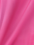 Momentlover Loose Flower Shape Solid Color Stand Collar Lantern Sleeves Maxi Dresses