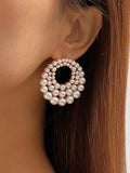 Momentlover Hollow Geometric Drop Earrings