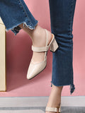 Momentlover Closed-Toe Casual Pumps Shoes Sandals