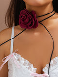 Lace-Up Flower Shape Necklaces Accessories Dainty Necklace