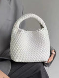 Momentlover Woven Solid Color Handbags Bags