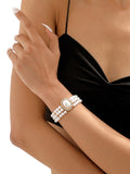 Momentlover Rhine Stones Geometric Chains Adjustable Bracelet Accessories