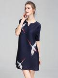 Momentlover Original Elegant Crane Printed Mini Dress