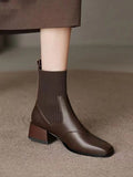 Momentlover Split-Joint Solid Color Chelsea Boots Boots