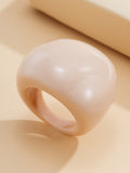 Momentlover Original Solid Color Geometric Resin Rings Accessories