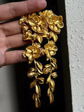 Momentlover Leaves Shape Flower Shape Drop Earrings