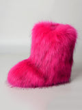 Momentlover Solid Color Round-Toe Keep Warm Boots