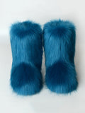 Momentlover Solid Color Round-Toe Keep Warm Boots