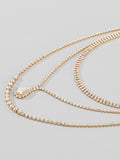 Rhine Stones Layered Normcore Necklaces Accessories