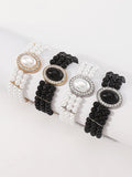 Momentlover Rhine Stones Geometric Chains Adjustable Bracelet Accessories