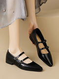 Momentlover Split-Joint Shallow Cut Pointed-Toe Flat Shoes