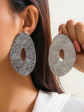 Momentlover Solid Color Geometric Drop Earrings