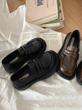 Momentlover Split-Joint Round-Toe Platform Shoes Mary Janes