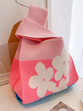 Momentlover Floral Woven Handbag Bags
